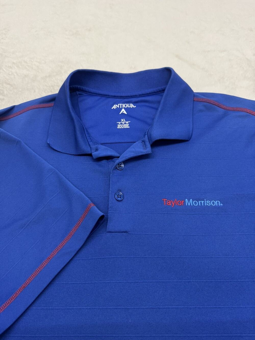 Taylor Mason Antigua Golf Polo Shirt Mens XL Blue Short Sleeve